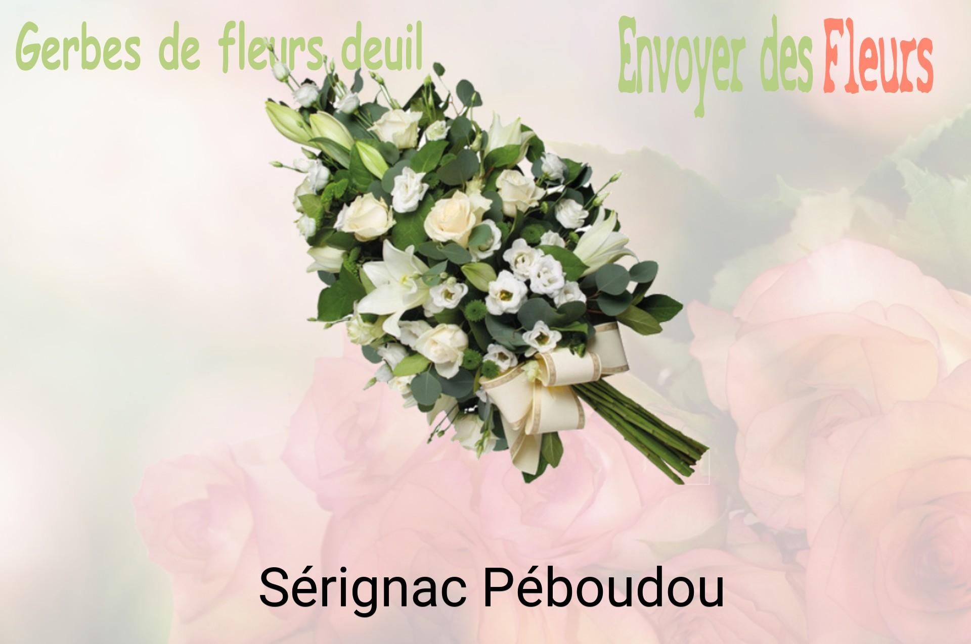 Gerbe de fleurs de deuil livrée à Sérignac-Péboudou